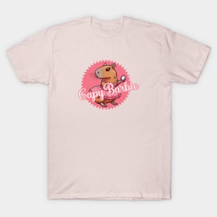 Cute capybara in pink dress T-Shirt